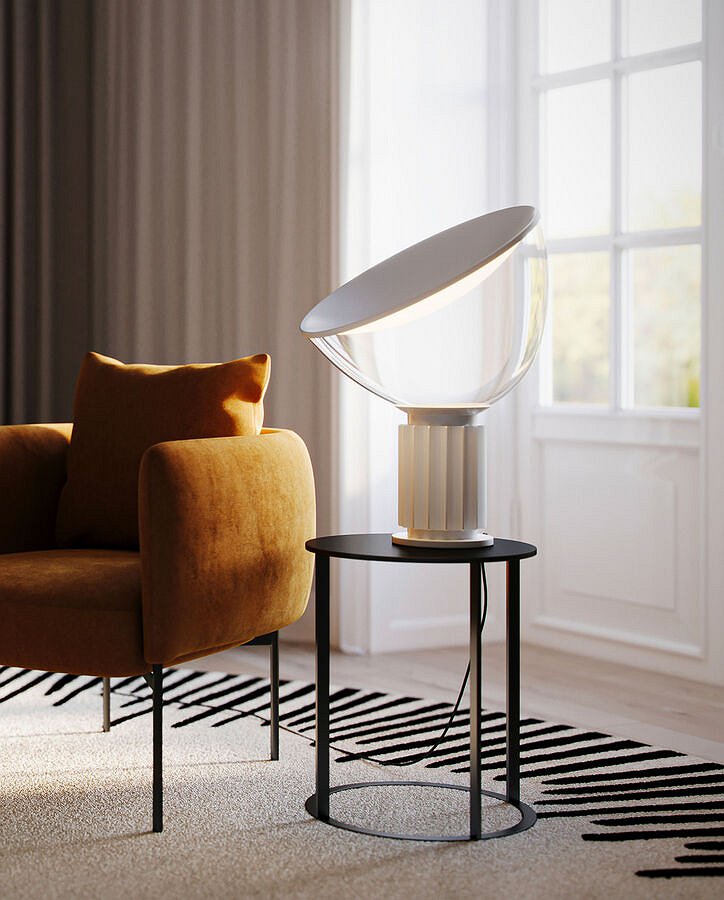 <h3>Taccia</h3><br> <h4>Flos<br><span style="font-size: 14px">Lampada da tavolo</span></h4>